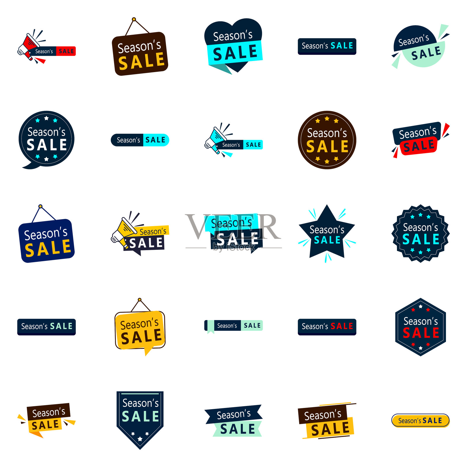 25个惊人的季度销售图形元素插画图片素材