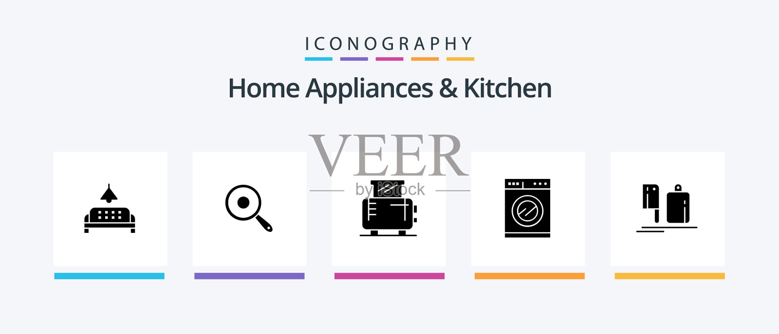 家用电器和厨房符号5图标包图标素材
