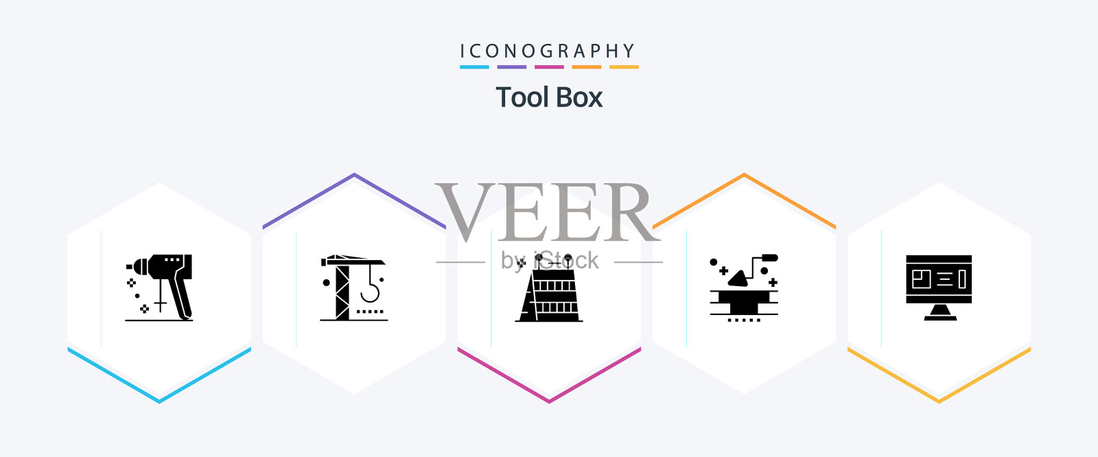 工具25字形图标包包括蓝图墙图标素材