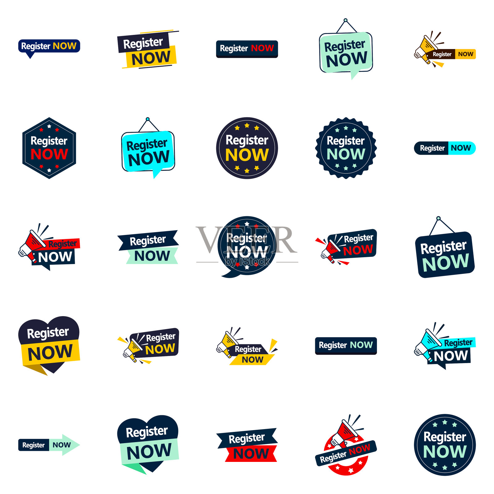 现在注册25个独特的排版设计插画图片素材