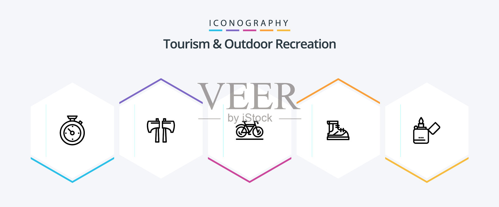 旅游户外休闲25线图标包图标素材