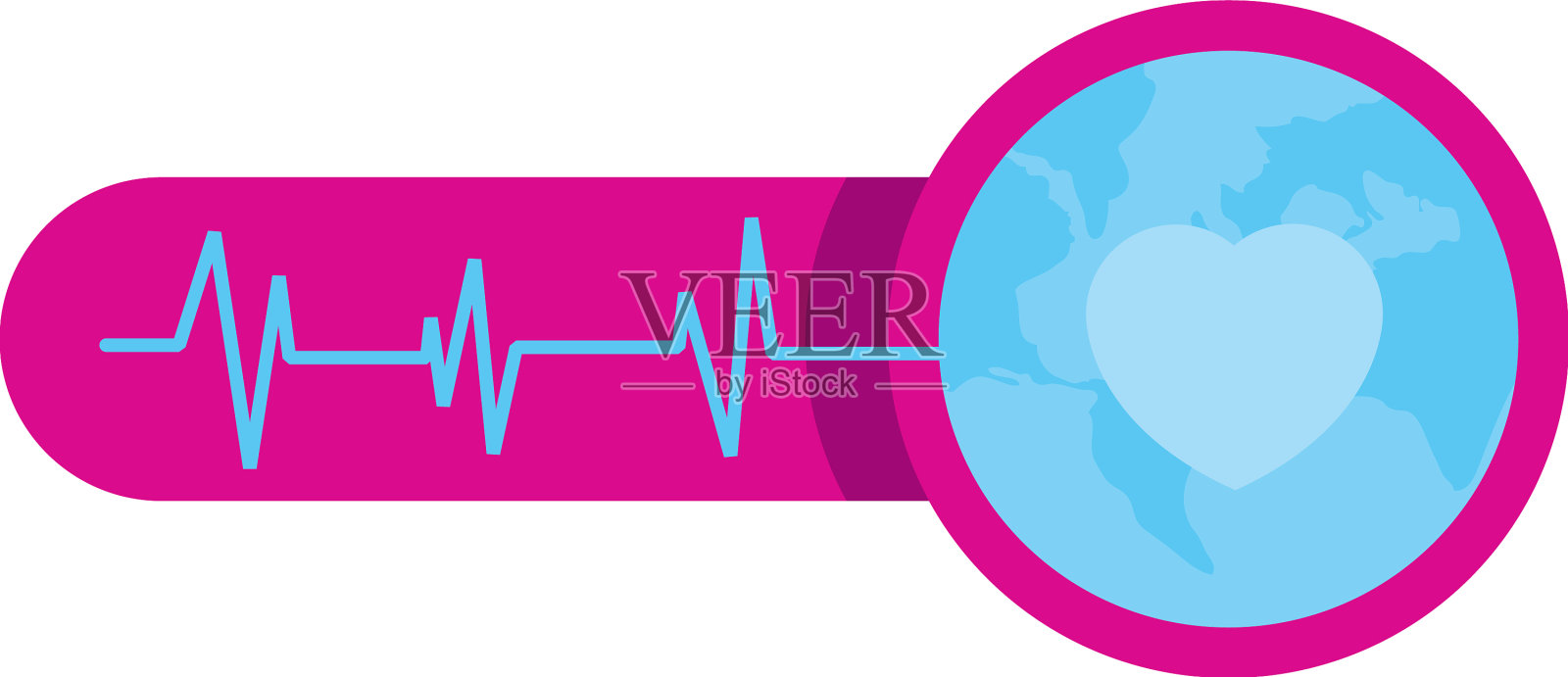 世界心电图设计设计元素图片