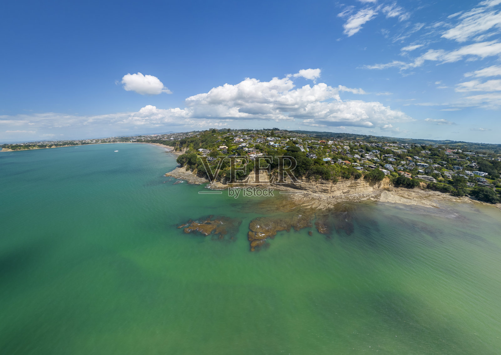 新西兰的空中海岸线照片摄影图片