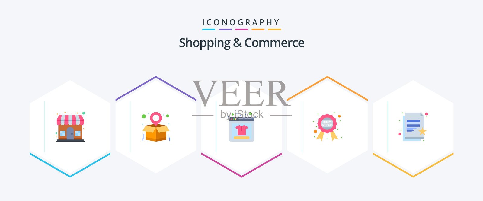 购物和商业25平图标包包括图标素材