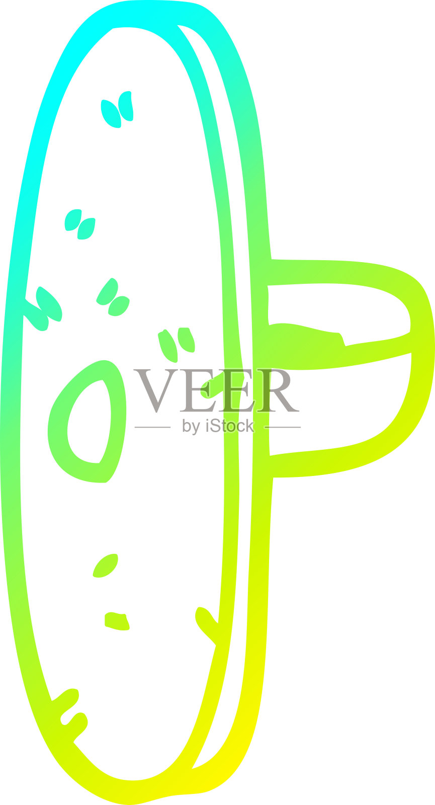 冷梯度线绘制的卡通中世纪盾牌设计元素图片