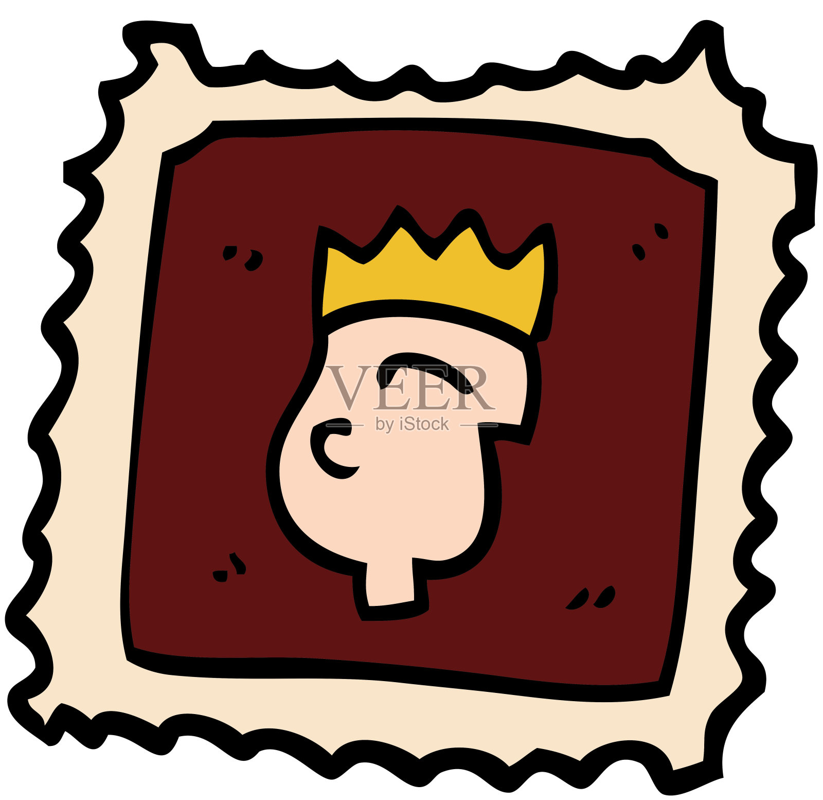 纸箱的邮票设计元素图片