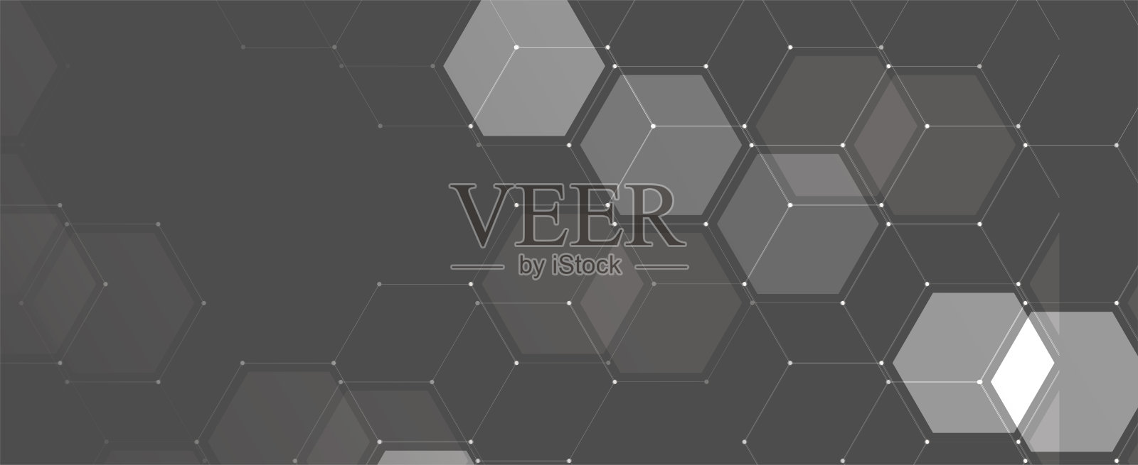 抽象的六边形背景。技术设计。数字未来极简主义插画图片素材