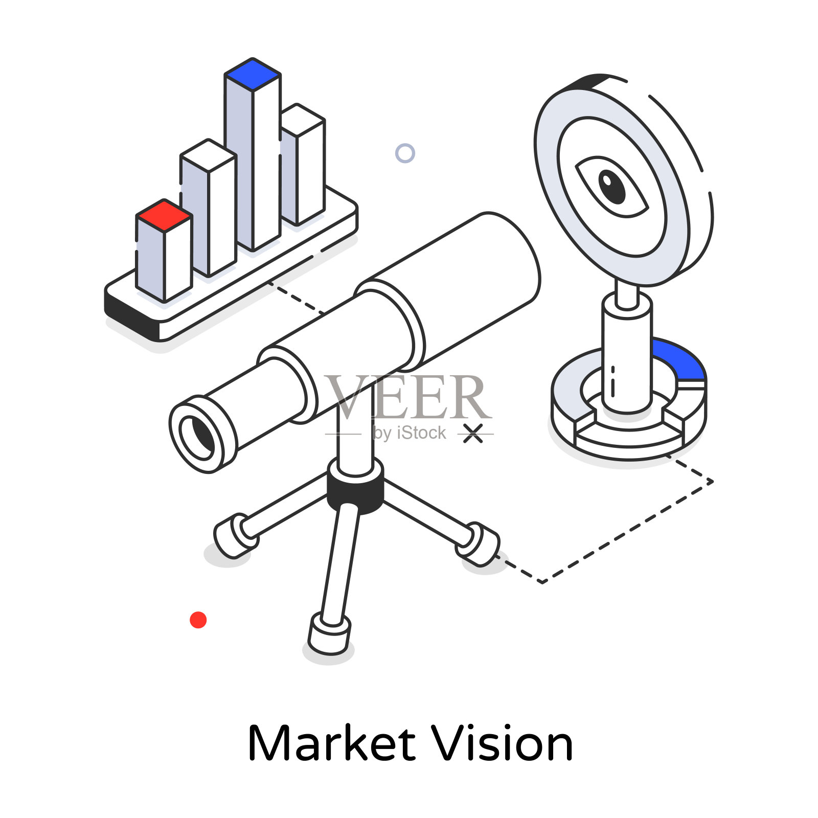 市场愿景插画图片素材