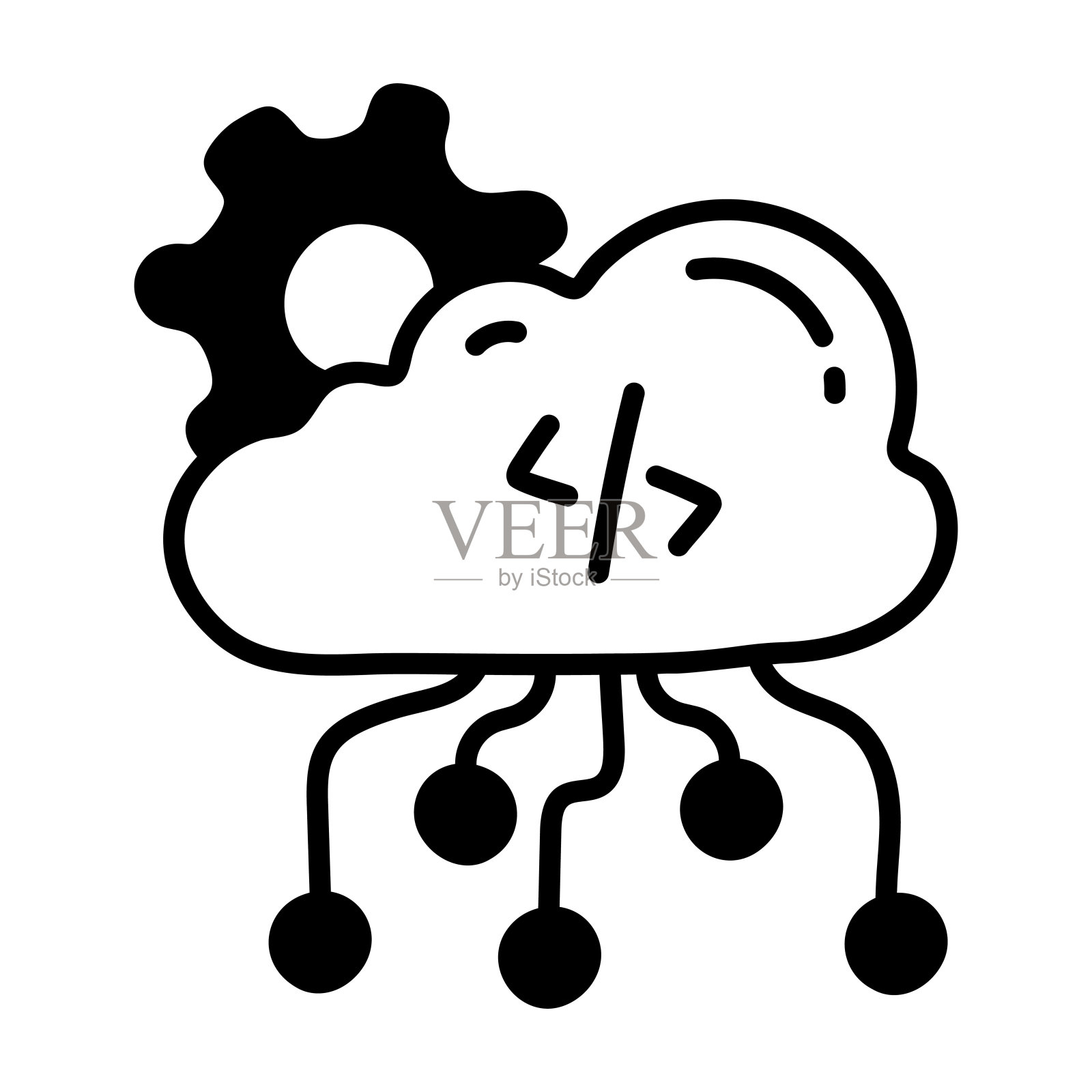 云计算发展插画图片素材