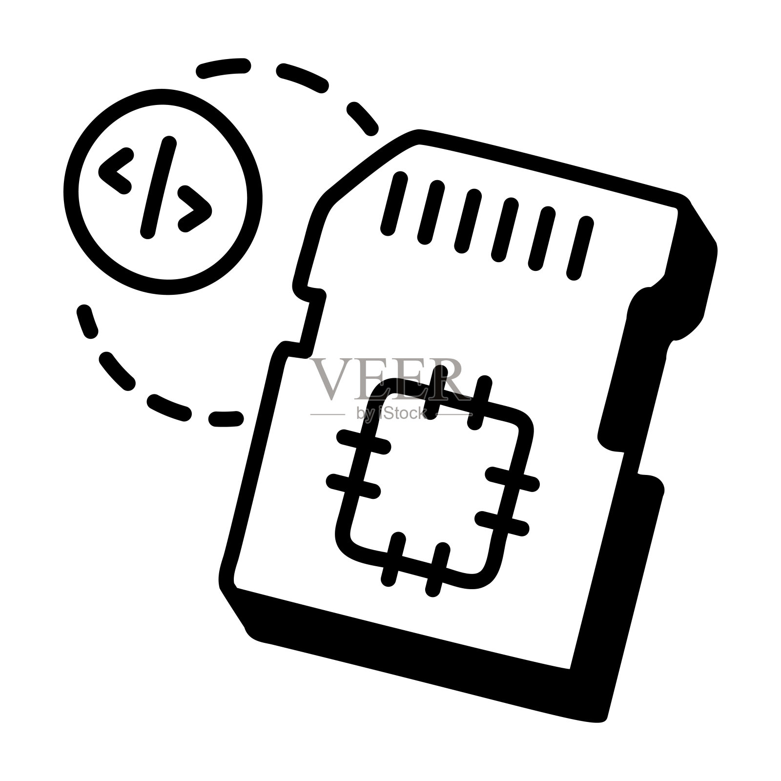 SD卡插画图片素材