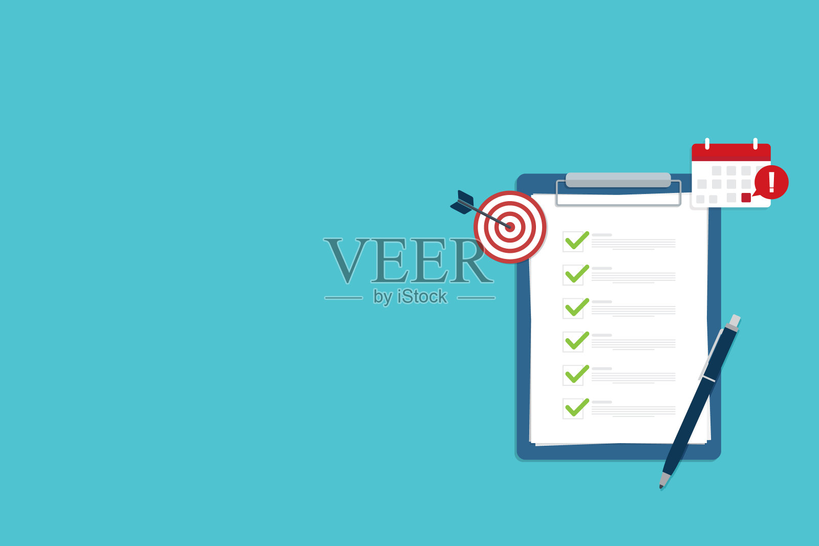 成功完成业务任务。插画图片素材