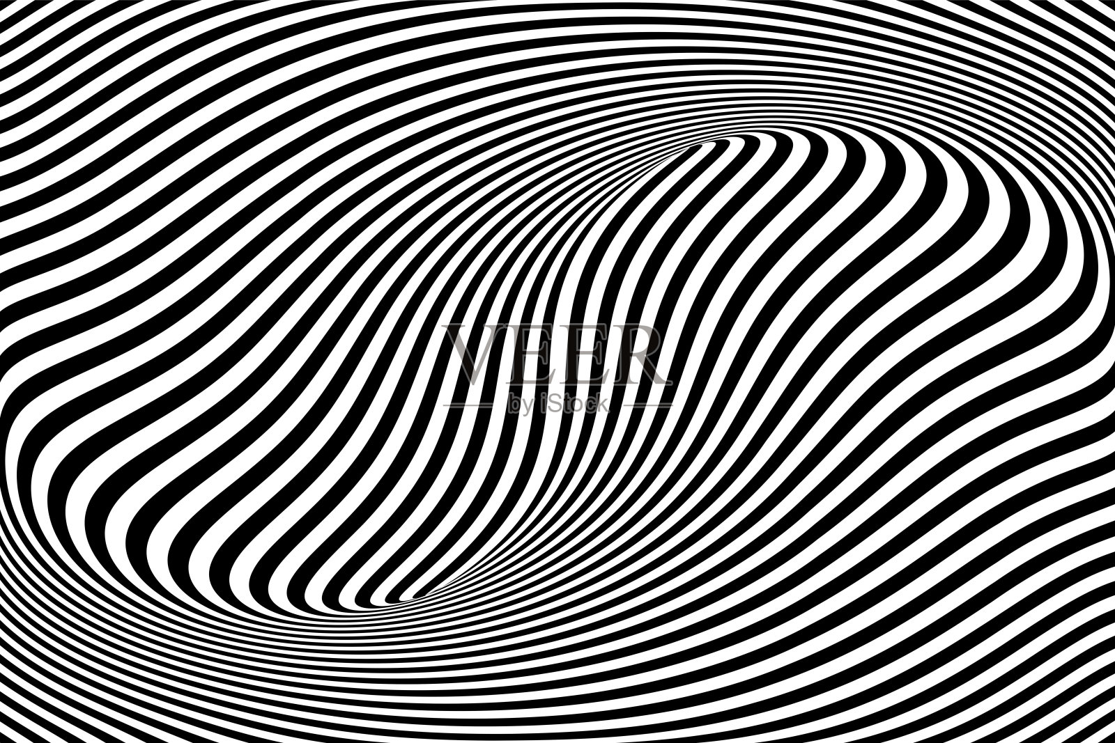 欧普艺术线模式与3D错觉效果。抽象的背景。插画图片素材