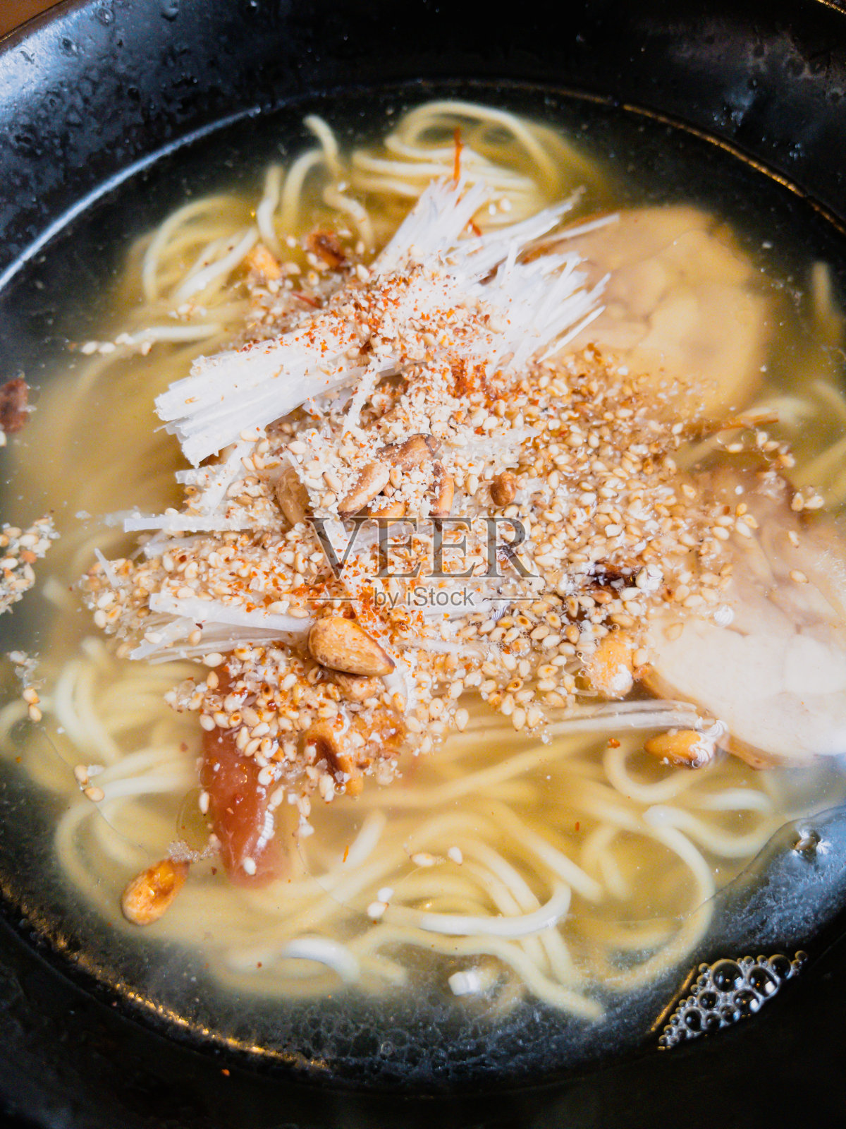 一碗热的日本拉面照片摄影图片