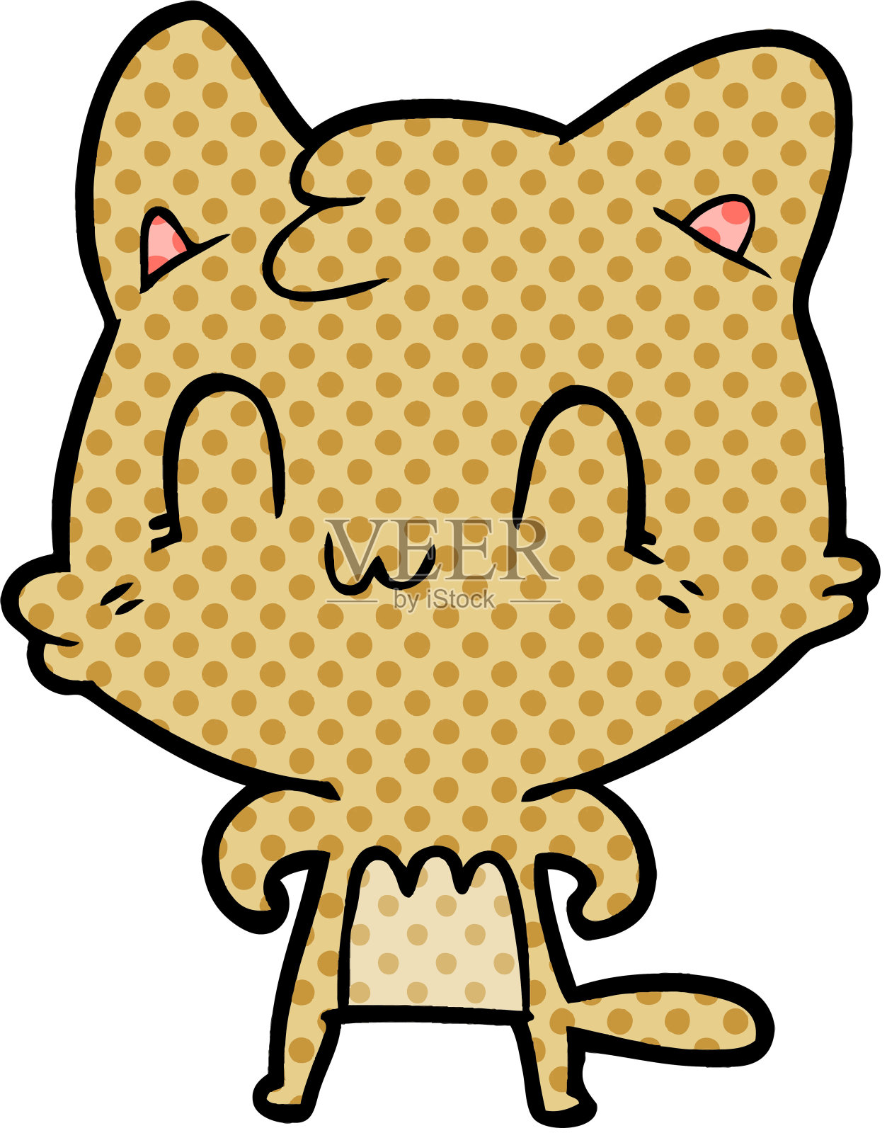 卡通快乐猫设计元素图片