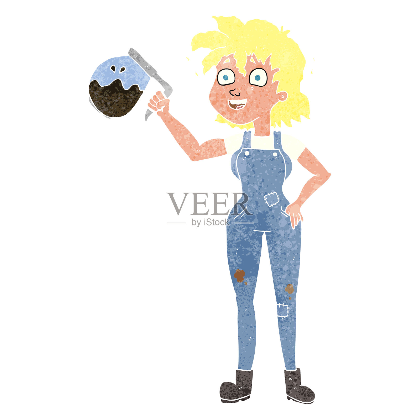 太多咖啡手绘复古卡通插画图片素材