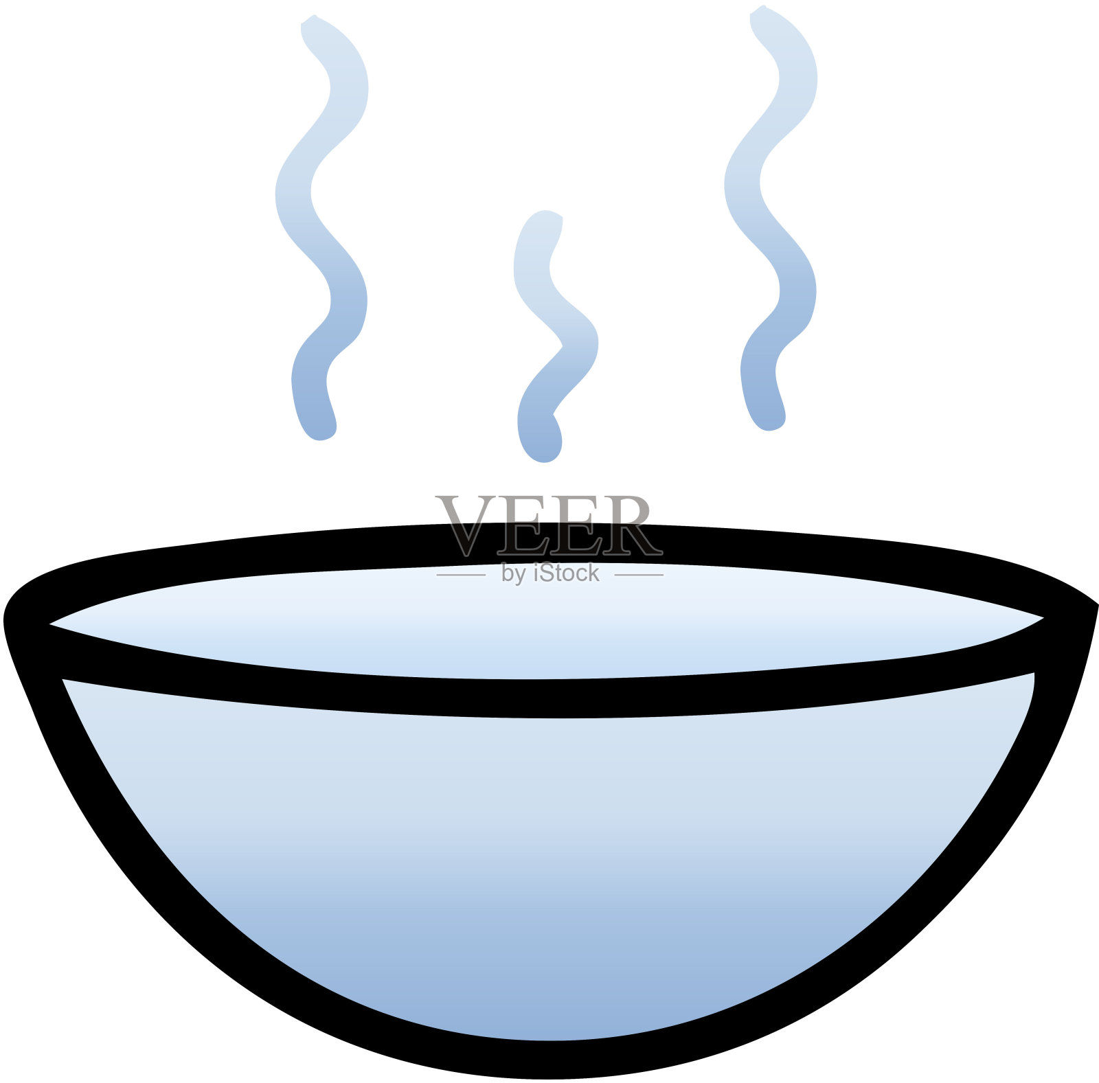 渐变阴影卡通的热汤设计元素图片