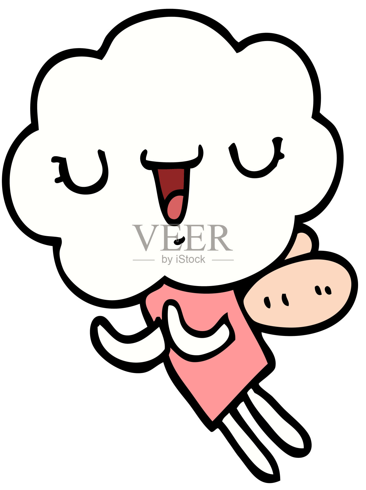 可爱的卡通云头生物设计元素图片