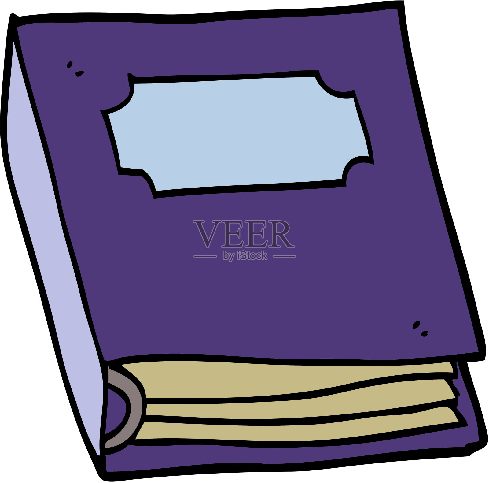 卡通涂鸦紫书插画图片素材