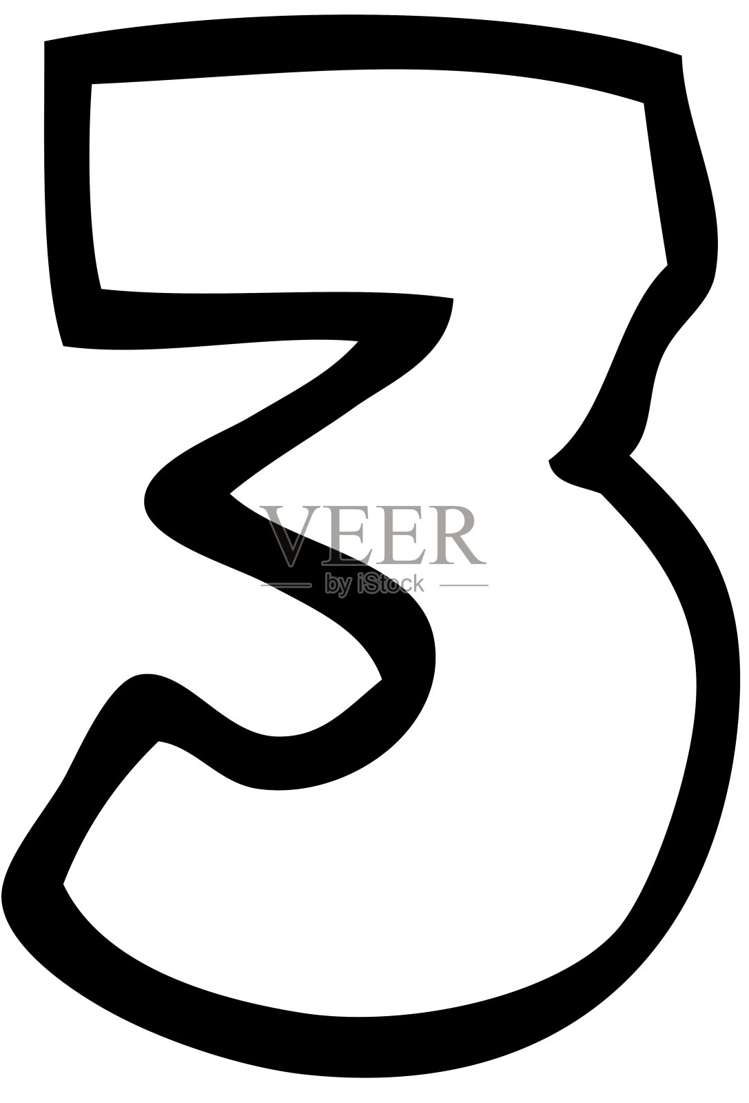 线条画漫画3插画图片素材