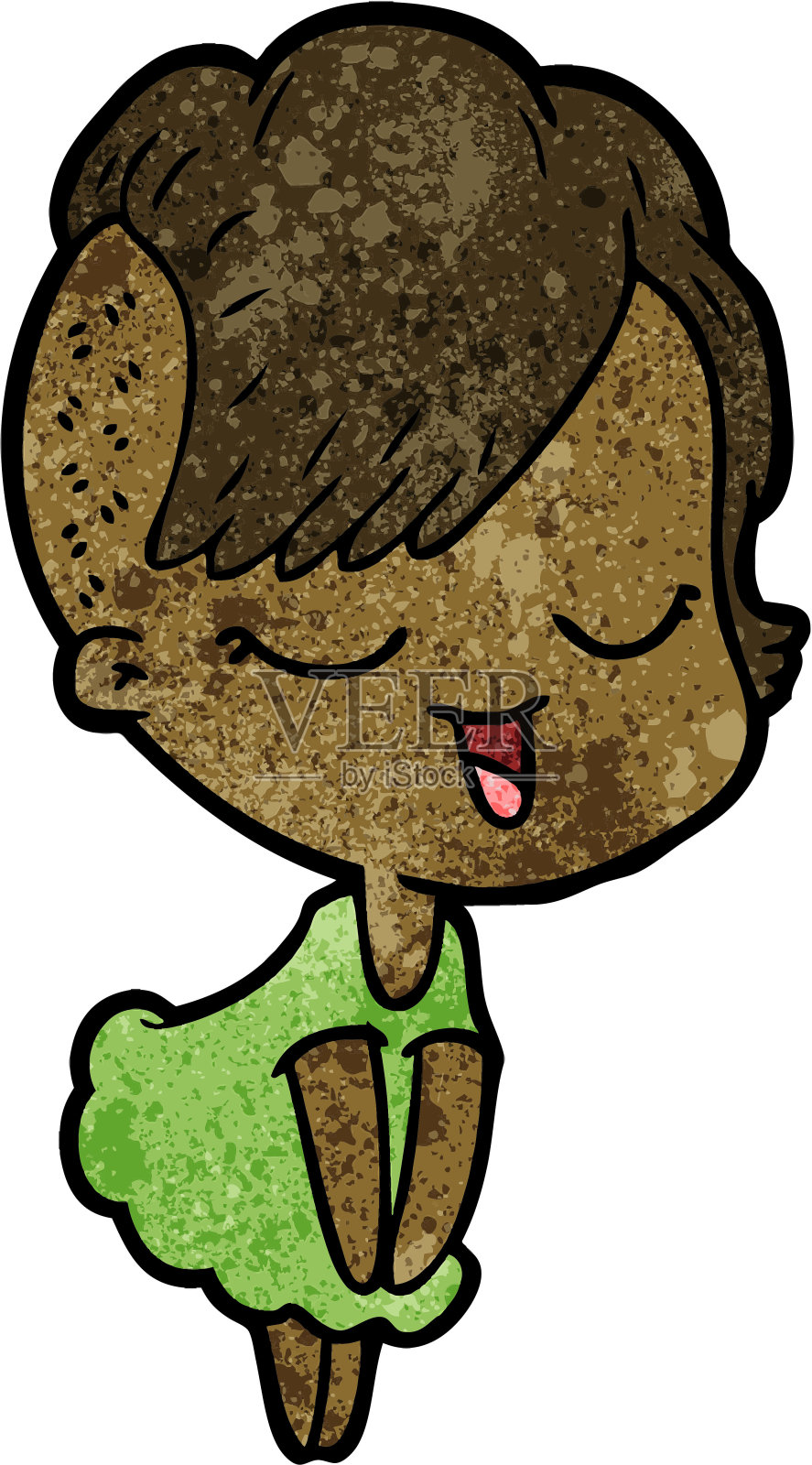 快乐卡通女孩设计元素图片