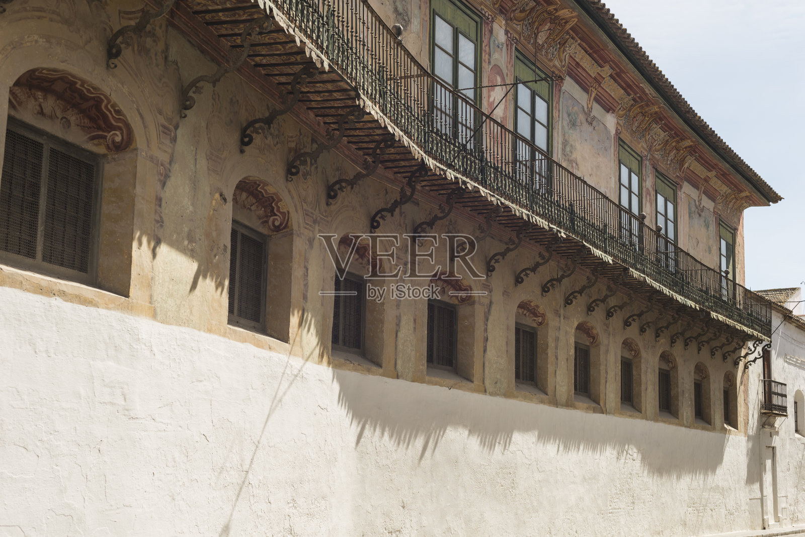 西班牙安达卢西亚塞维利亚埃西加侯爵宫的细节特写镜头照片摄影图片