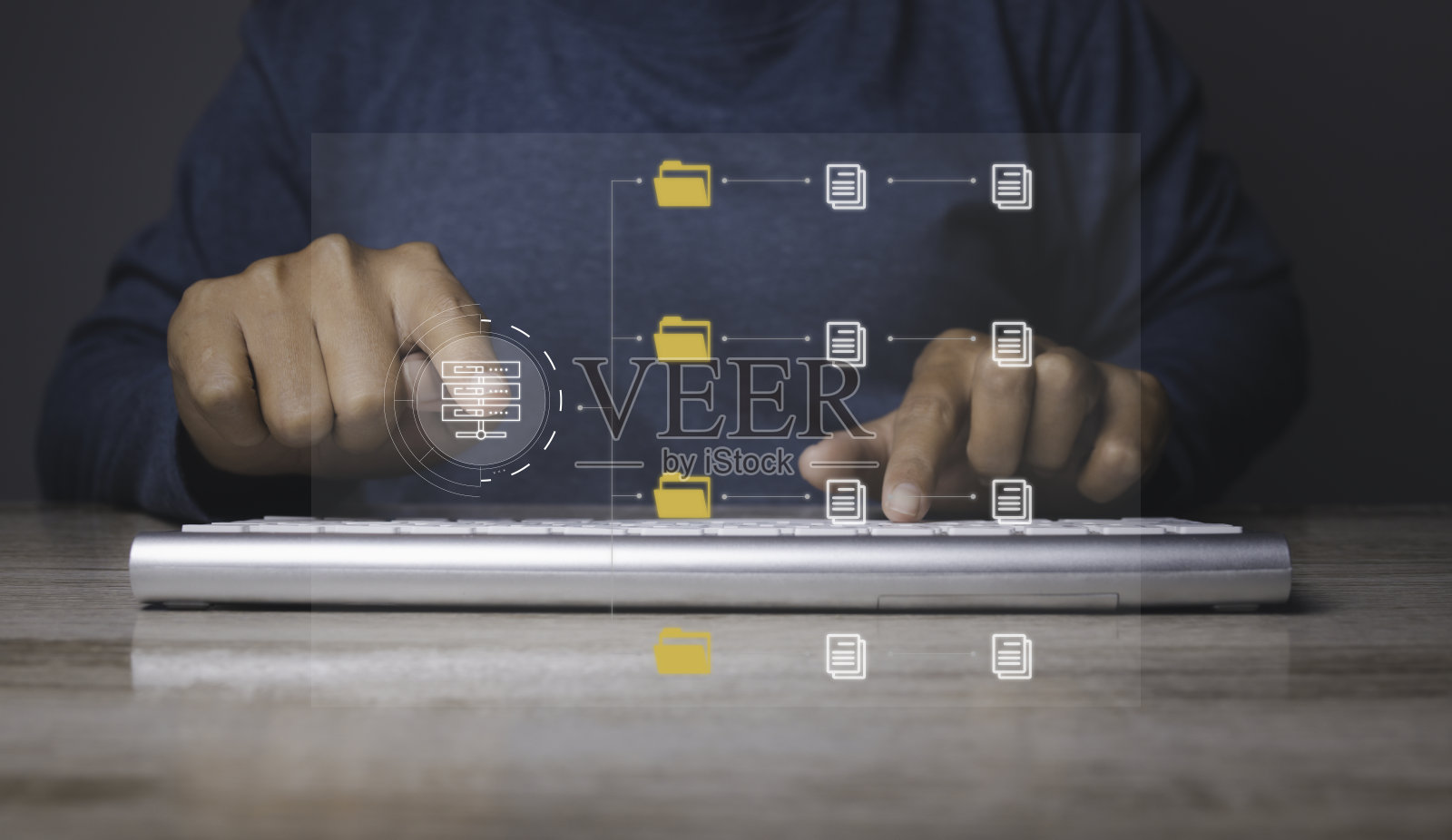 商务访问业务连接在线文件管理系统(DMS)。照片摄影图片