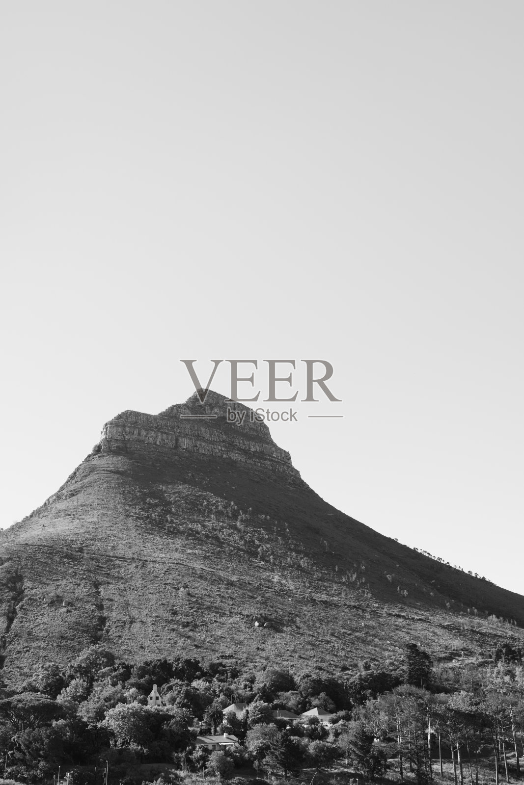 狮子头山的黑白照片照片摄影图片