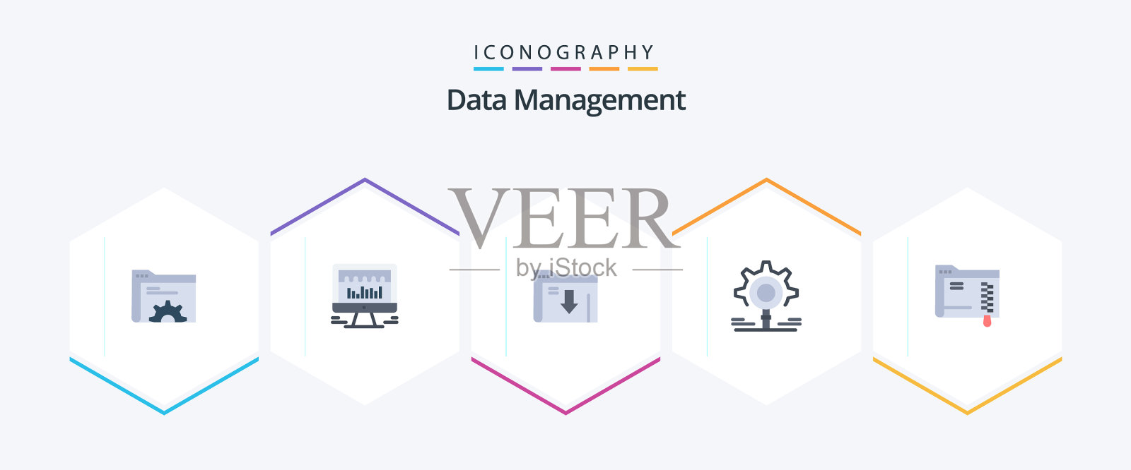 数据管理25个平面图标包包括图标素材