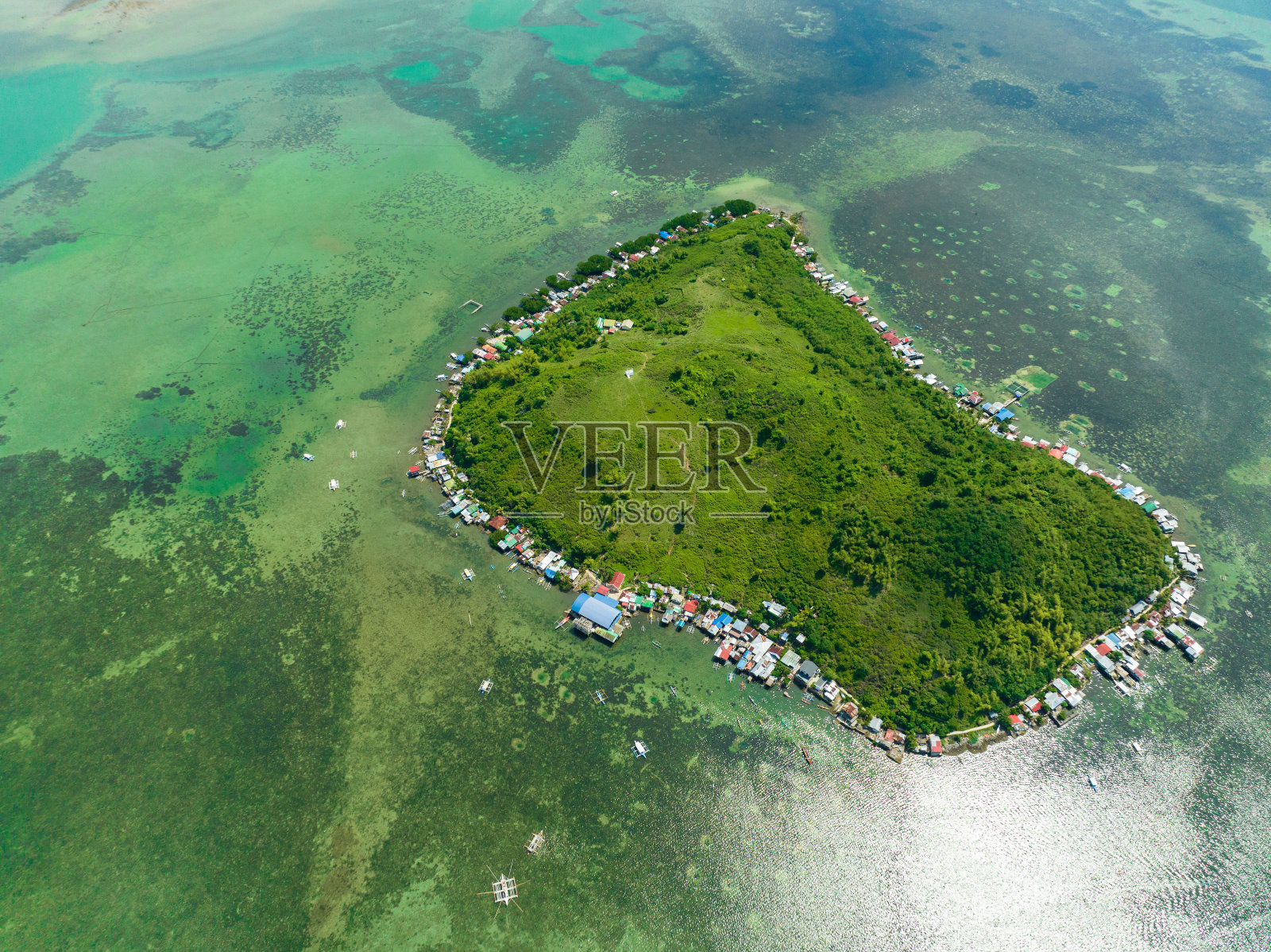菲律宾的热带景观。照片摄影图片