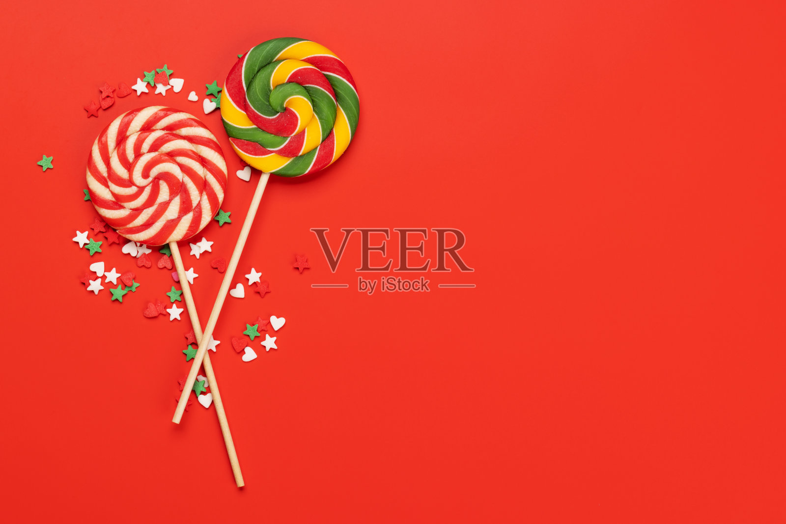 糖果糖果和复印空间为你的问候照片摄影图片