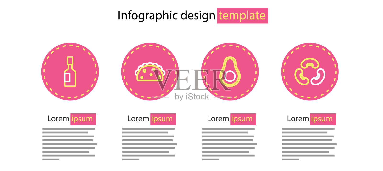 把牛油果豆玉米饼和玉米饼放在一起图标素材