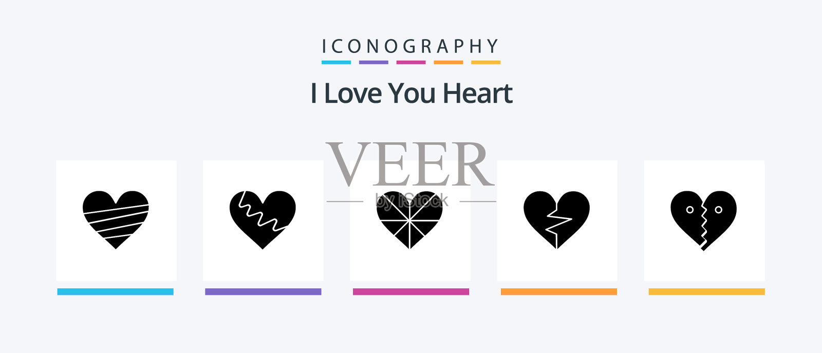 心脏字形5图标包包括最喜欢的图标素材