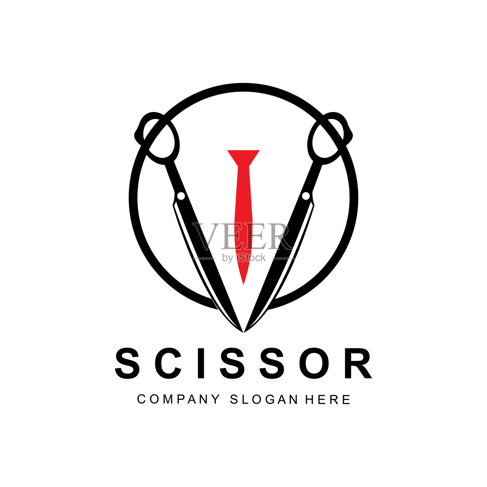 理发工具剪刀标志图标背景符号插画图片素材