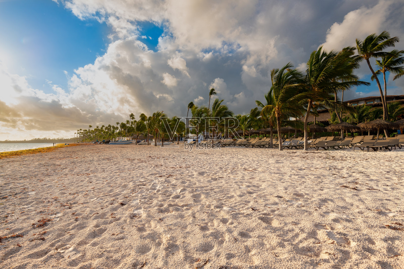 蓬塔卡纳的巴瓦罗海滩照片摄影图片
