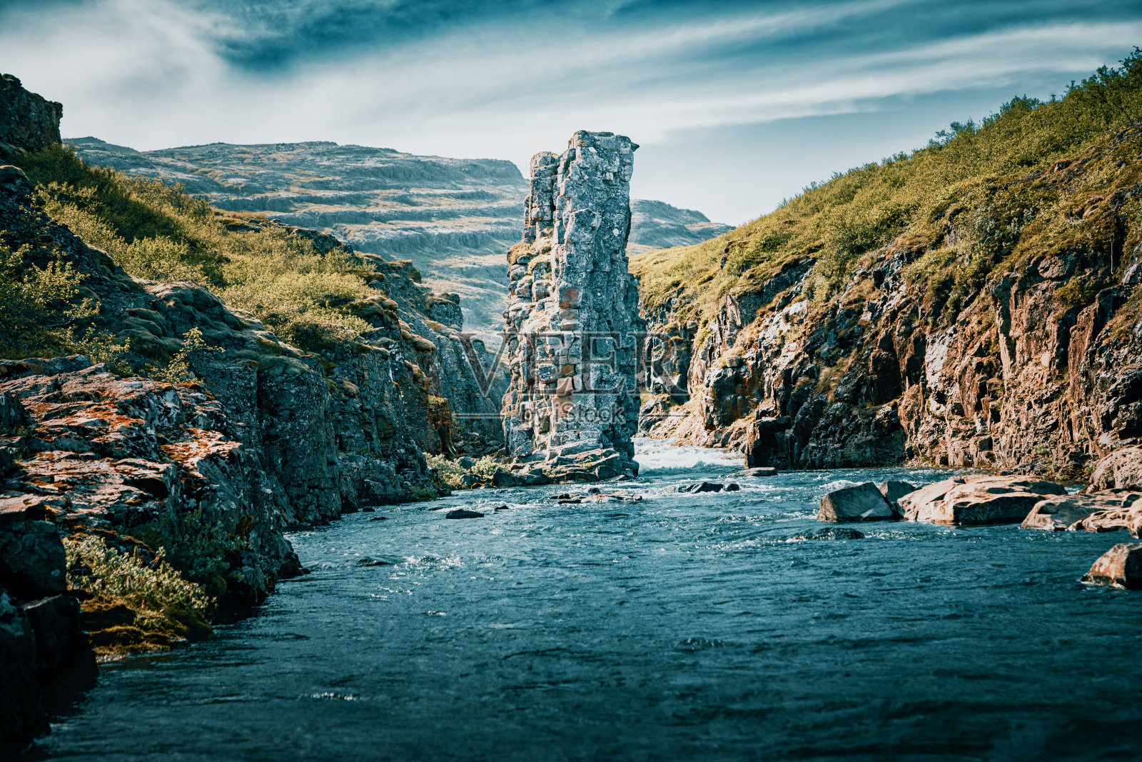 Rock formations in Flókalundur, Westfjords of Iceland照片摄影图片