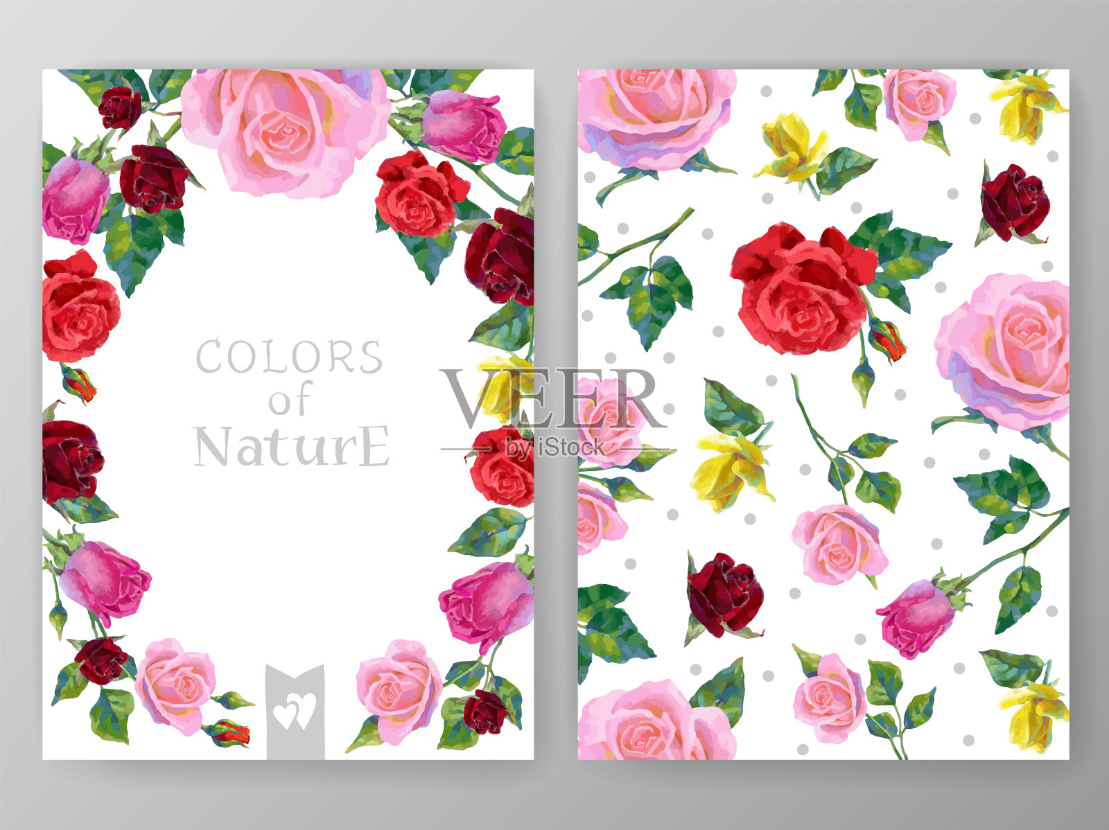 复古矢量卡或婚礼邀请与丙烯酸或油花在白色背景。插画图片素材