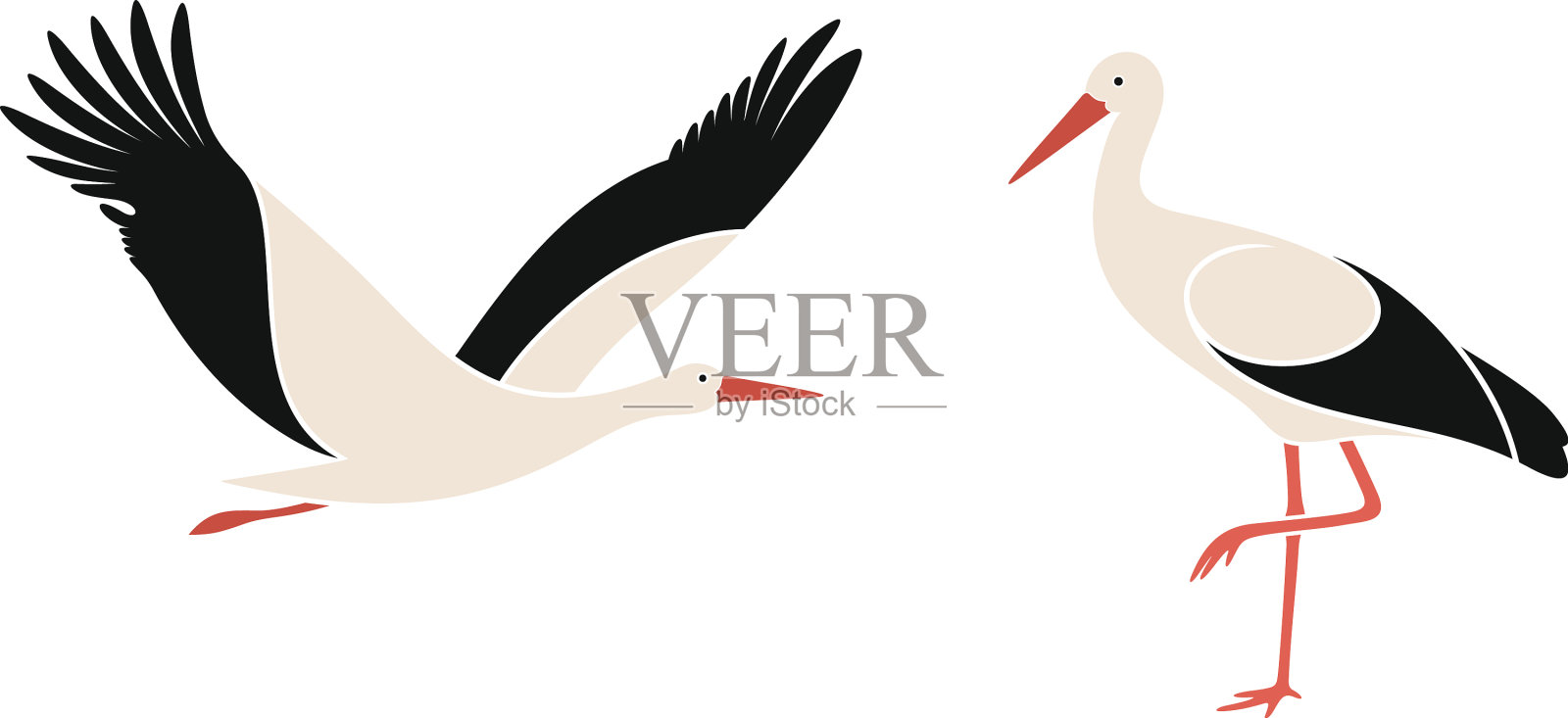 鹳设计元素图片