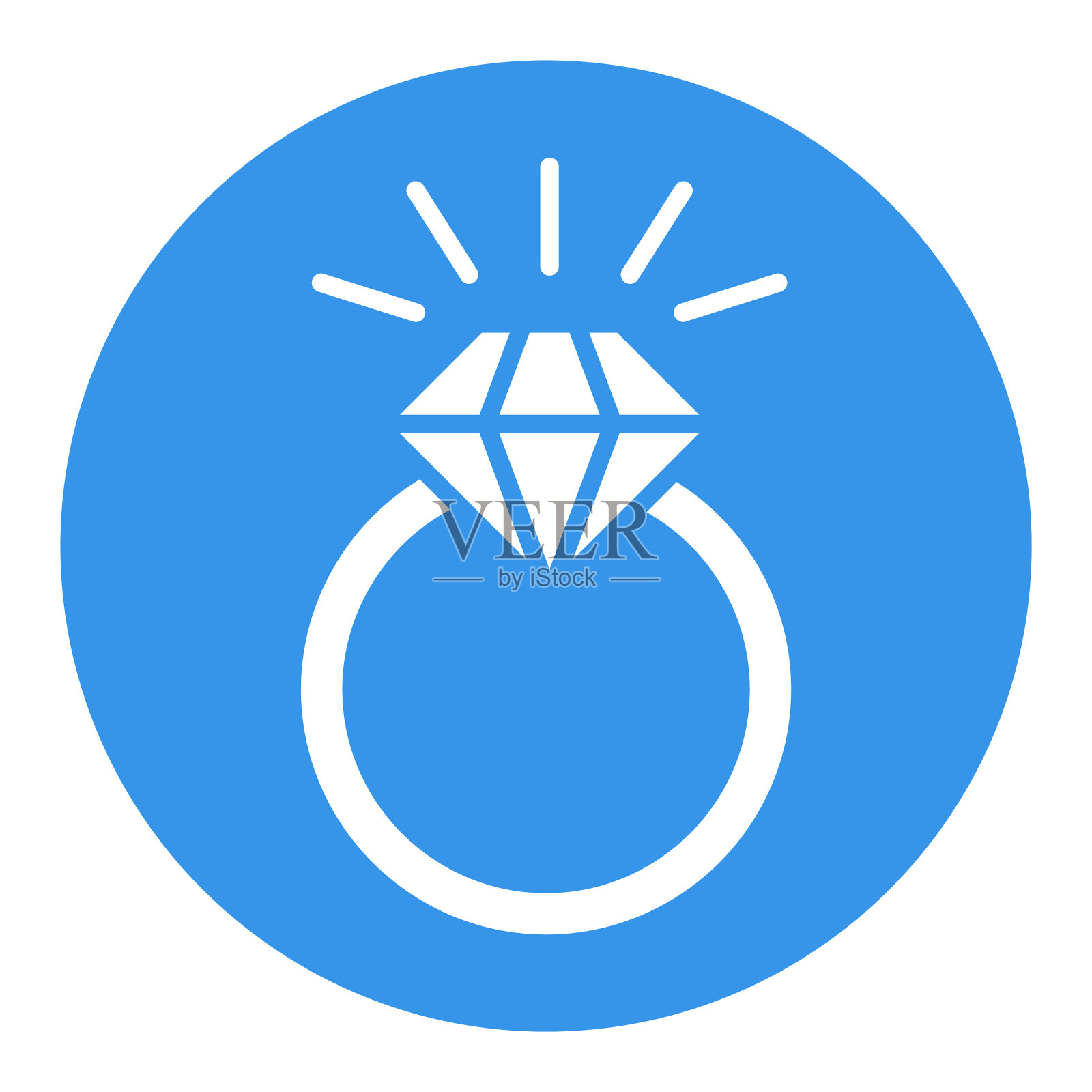 有钻石图标的婚戒设计元素图片