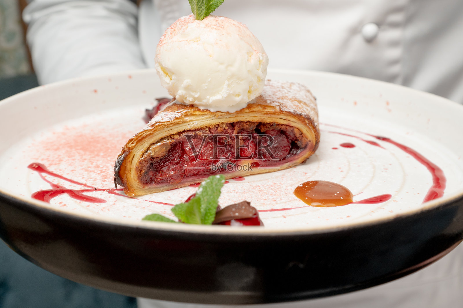 樱桃馅饼甜点照片摄影图片