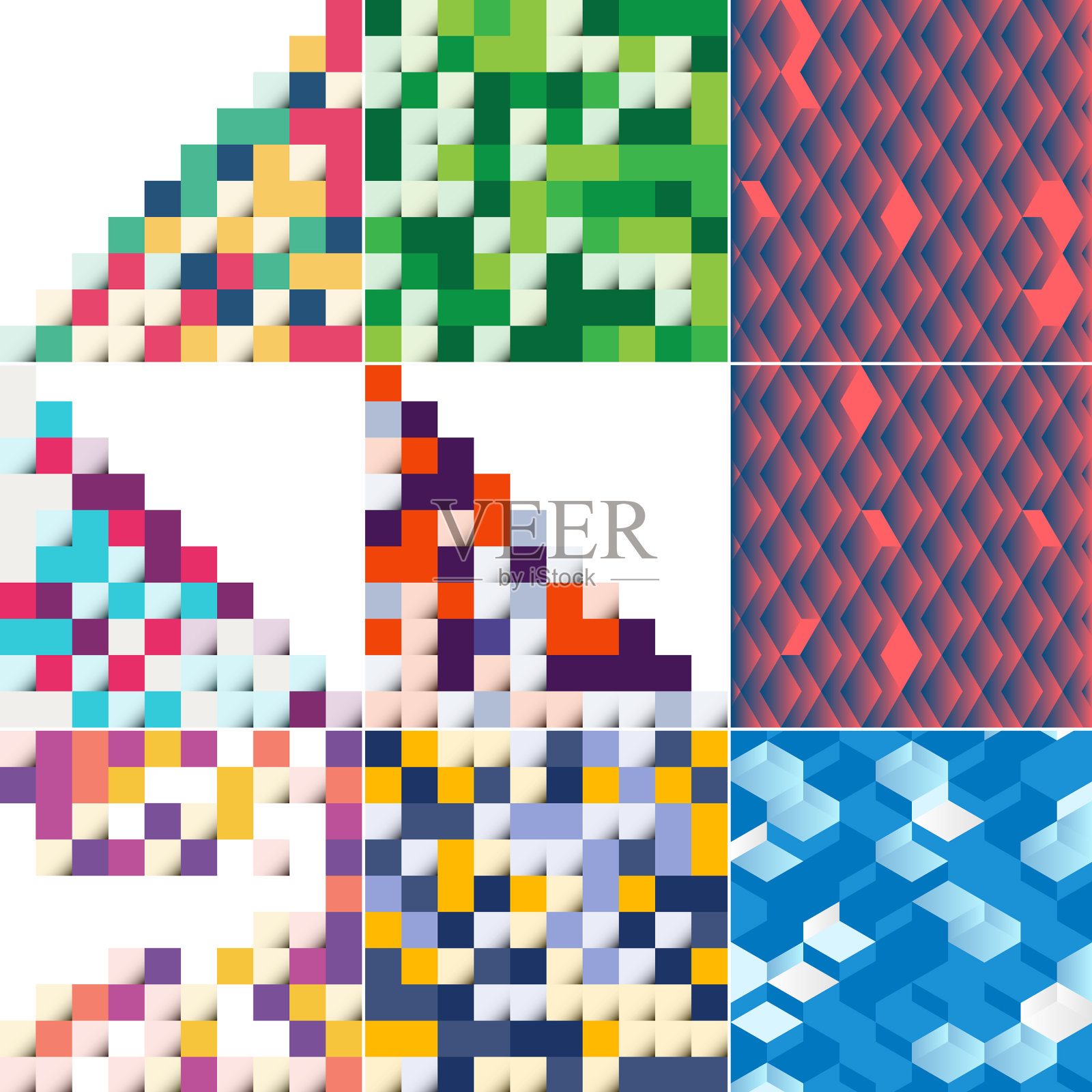 背景与一个抽象的正方形合适插画图片素材