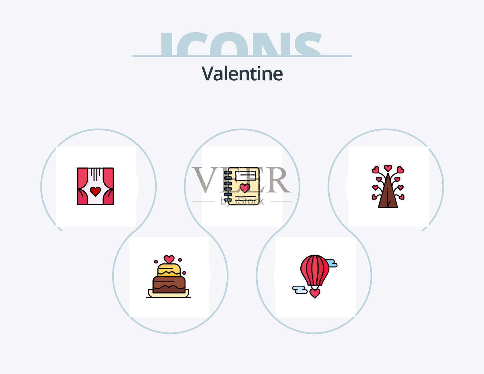 情人节线填充图标包5图标设计盒图标素材