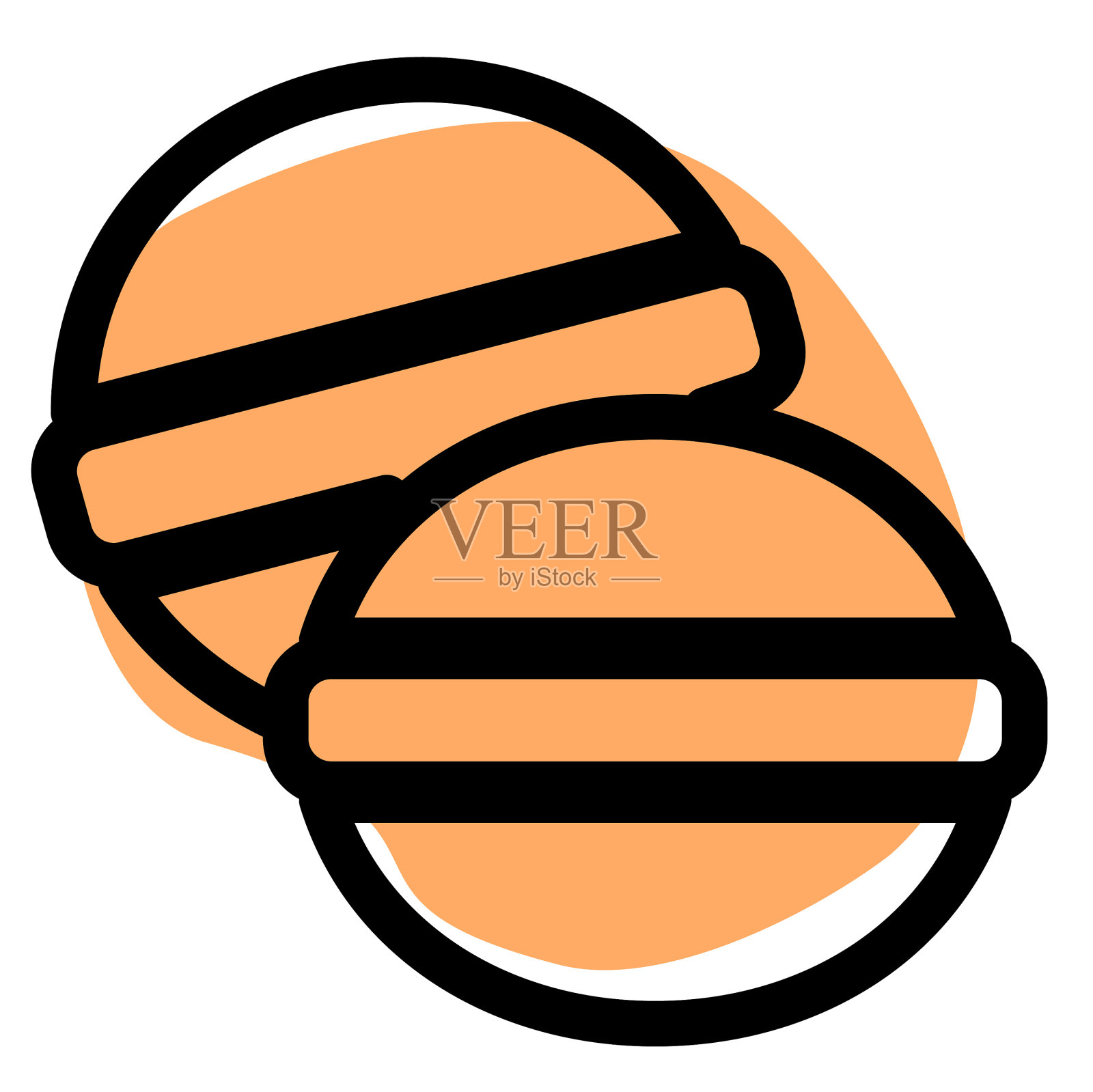 光滑可口的巧克力马卡龙设计元素图片