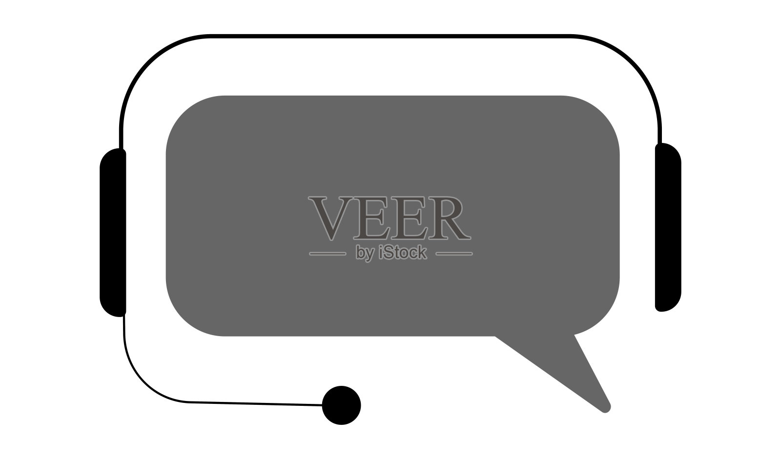 呼叫中心信息透明背景，麦克风和耳机插画图片素材