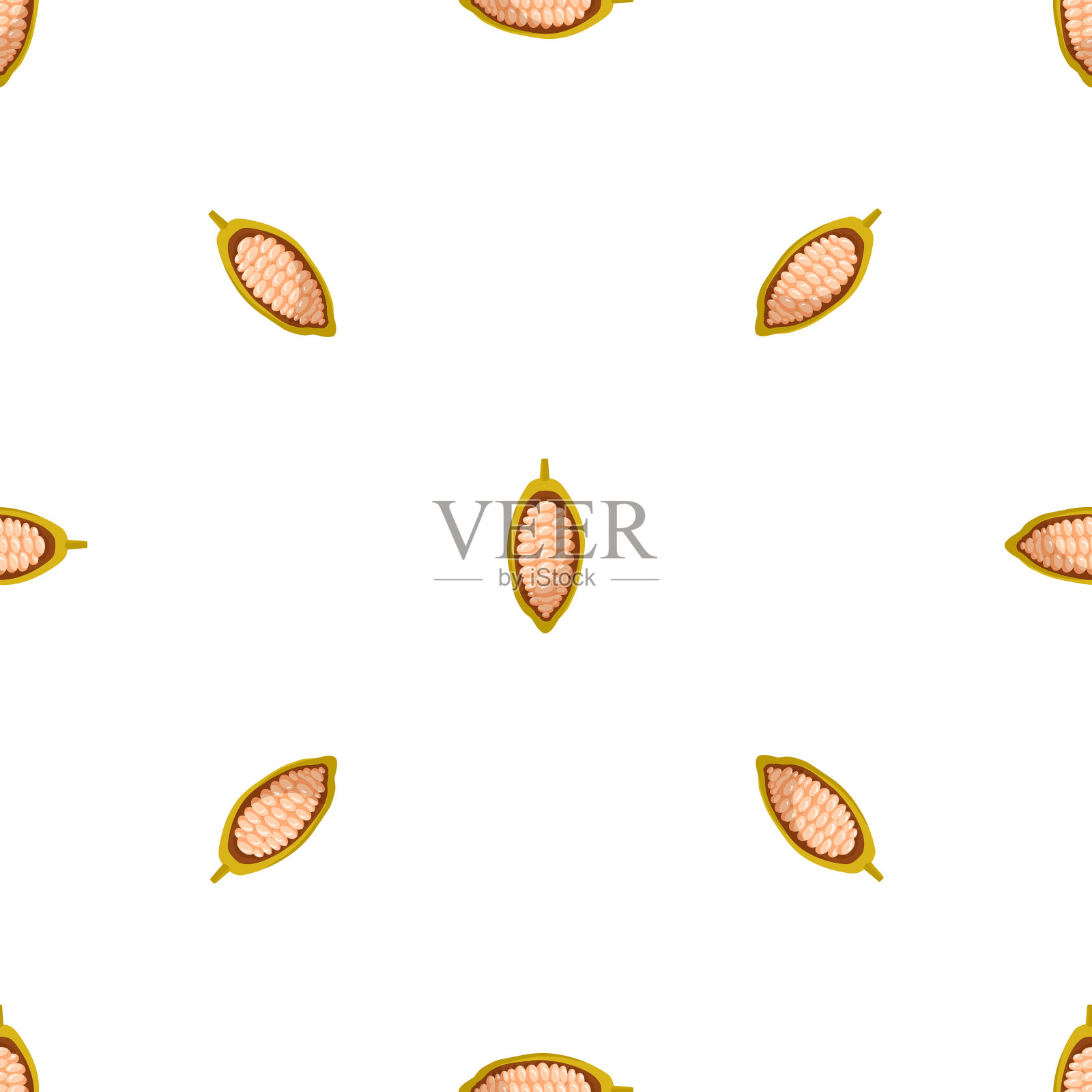 生可可果图案无缝插画图片素材