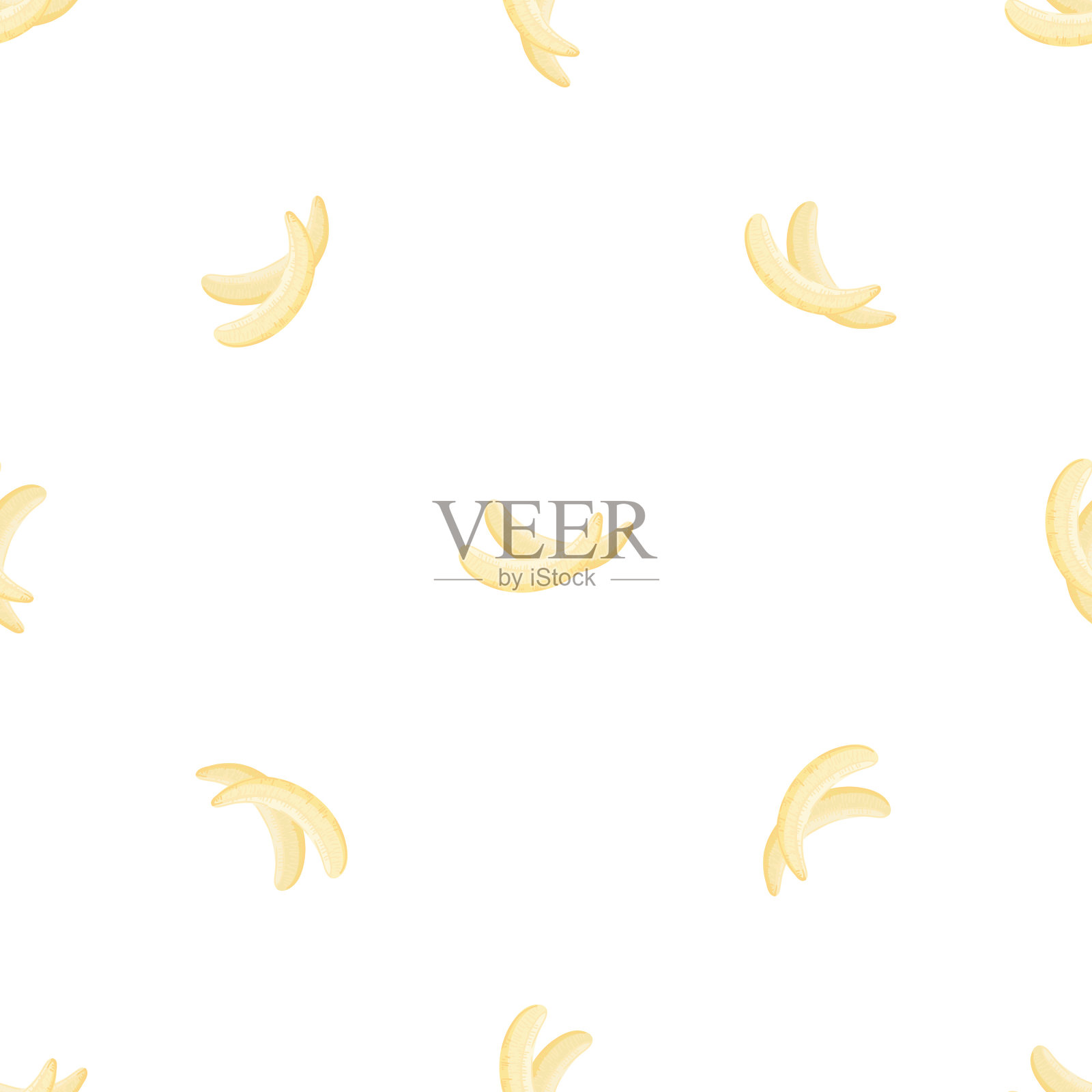 干净香蕉花纹无缝插画图片素材