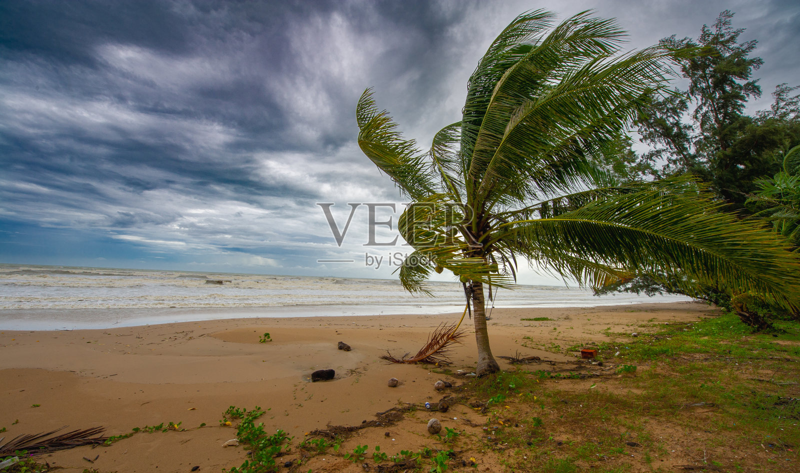 泰国春风地区海上风暴照片摄影图片