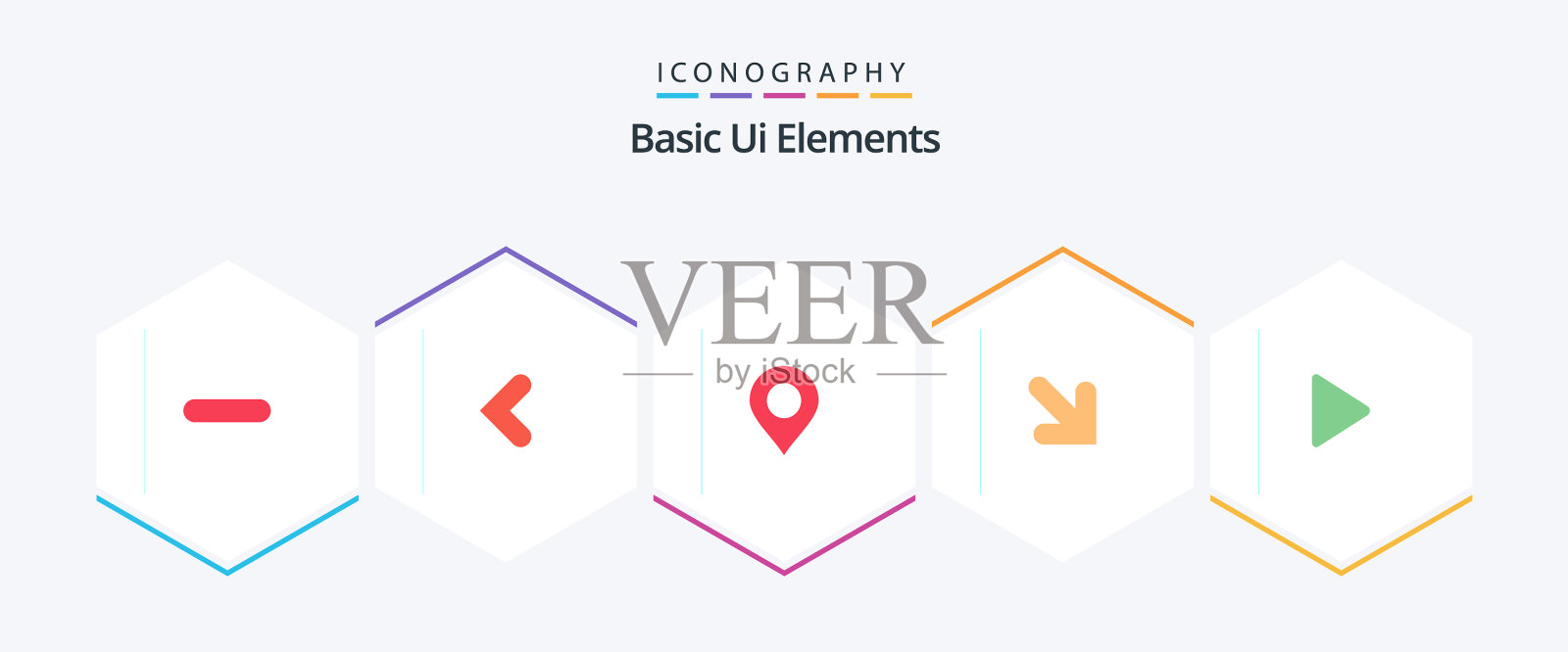 基本UI元素包括25个平面图标包图标素材