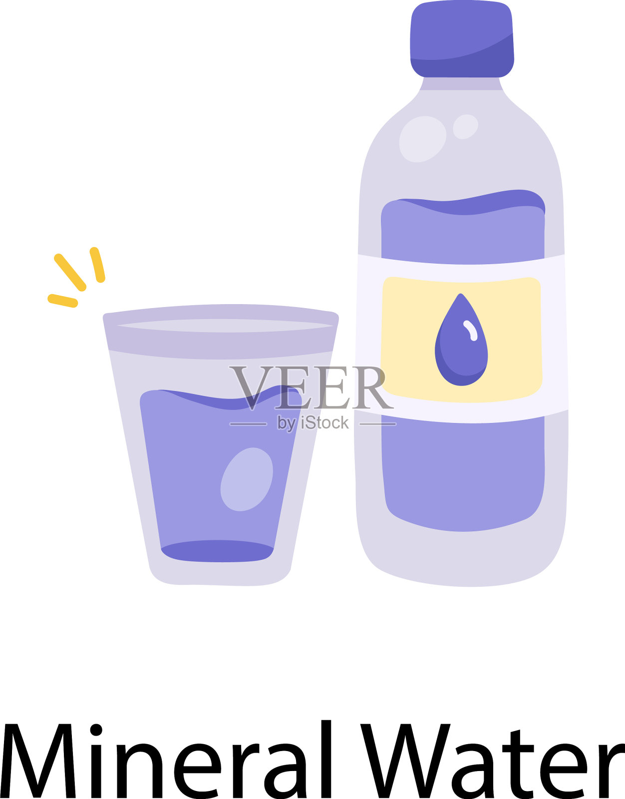 矿泉水插画图片素材