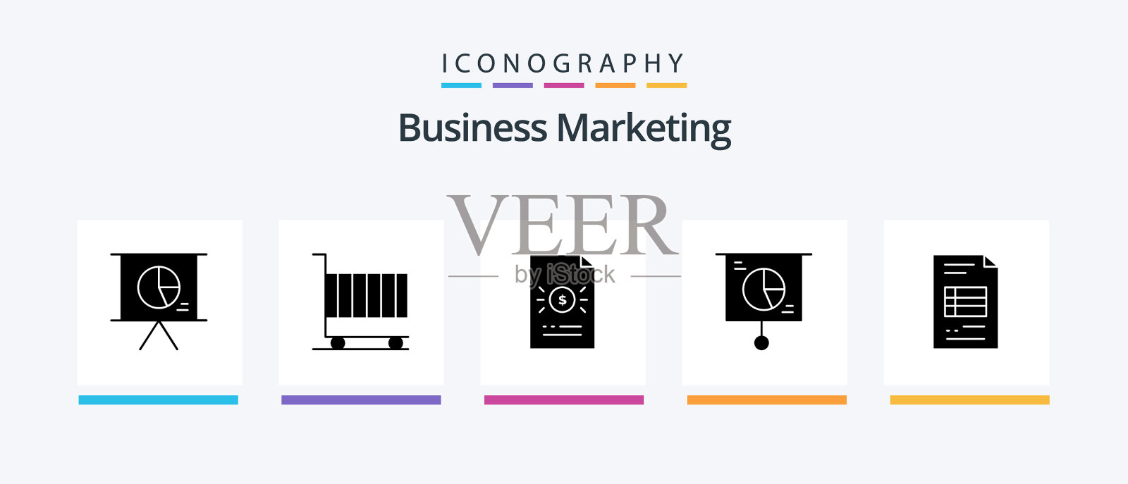 企业营销字形5图标包包括图标素材