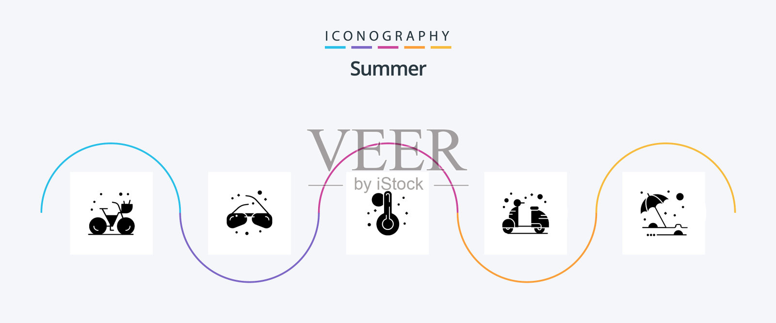 夏季象形文字5图标包包括保护图标素材